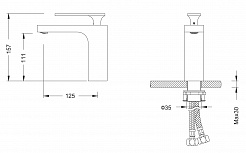 Timo Смеситель для раковины Torne 4361/17F золото матовое – фотография-2